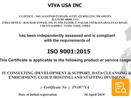 ISO 9001:2015 Certificate