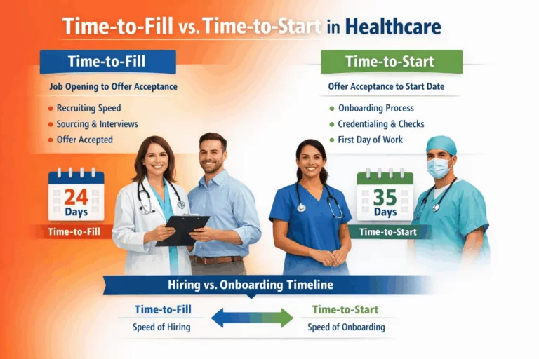 Time-to-Fill vs. Time-to-Start in Healthcare Hiring: What’s the Difference?